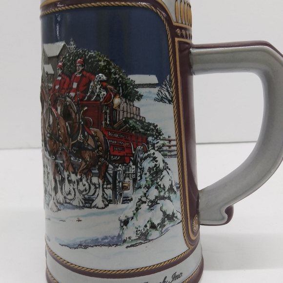 Budweiser 1989 Holiday Beer Stein - Picture 3 of 6